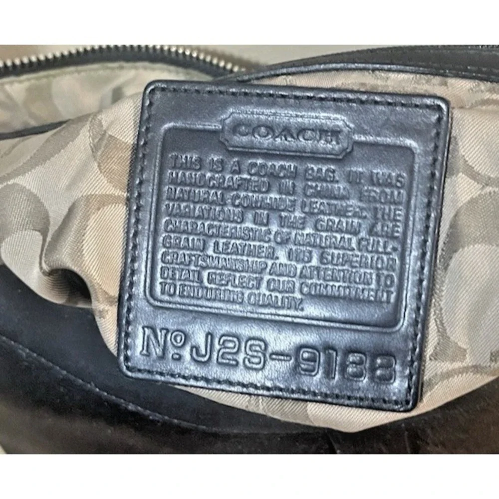 Vintage Coach Ergo 9188‎ Black Leather Large Hobo Shoulder Bag Y2K